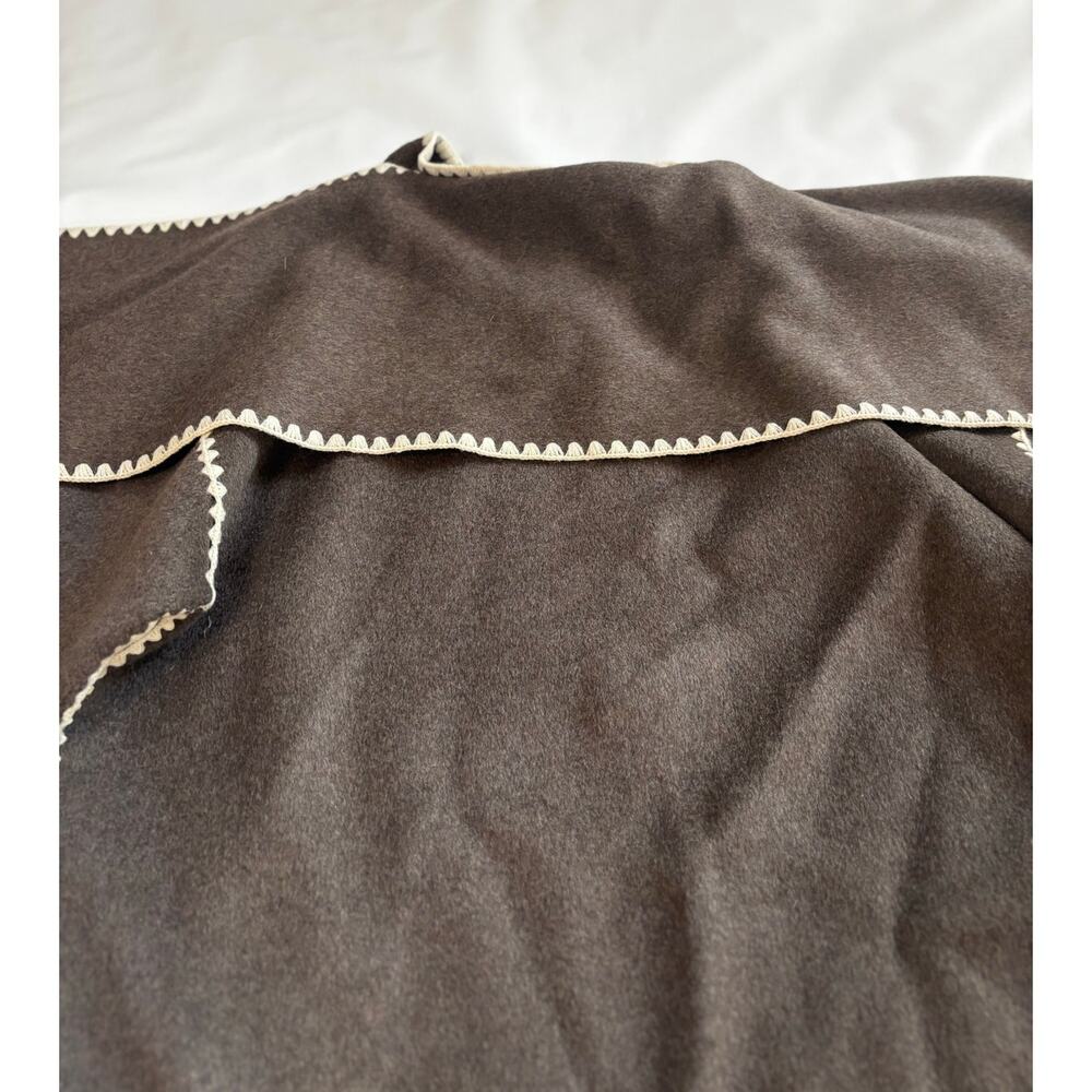 Quince Women's Double-faced Merino Wool Draped Collar Wrap Coat Brown XL - Picture 9 of 11